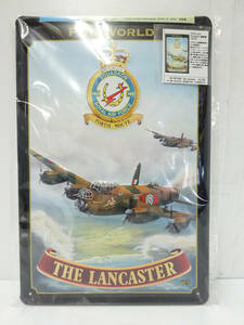 3Dスチールサイン イギリス ランカスター爆撃機 ドイツ製 メタルポスター ブリキ看板 Lancaster 立体 新品 未使用 長期保管品
