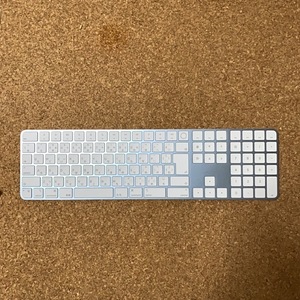 【ほぼ新品】Appleシリコン搭載Macモデル用 Magic Keyboard テンキー付き Touch ID搭載 日本語 JIS (ブルー)