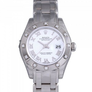 ロレックス ROLEX デイトジャスト パールマスター ベゼルダイヤ 80319 ホワイトローマ文字盤 新品 腕時計 レディース
