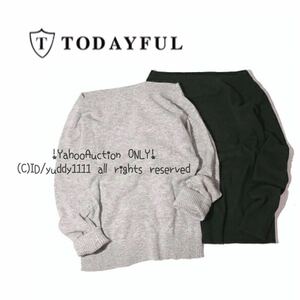 新品タグ付 TODAYFUL 定価￥10,260 Boatneck Knit トゥデイフル ボートネックニット GRN グリーンレディース アンゴラ 秋冬 即決