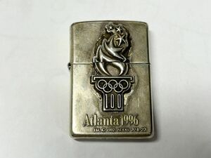 ZIPPO ジッポー STERLING SILVER スターリング シルバー Atlanta 1996 アトランタ オリンピック 五輪 メタル貼り 銀 ライター 着火未確認