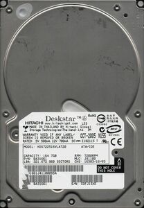 HITACHI Deskstar HDS722516VLAT20 164.7GB ATA/IDE 7200rpm