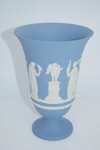 花瓶　ウェッジウッド ジャスパー アルカディアン ペールブルー 08-7202