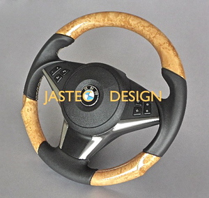 NEW 受注生産品 BMW E62 E63 6シリーズ 天然本木製　ウッドステアリング　GPB-DESIGN　by JASTEC DESIGN ジャステック デザイン