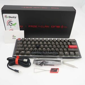 美品 Ducky ダッキー FaZe Clan x Ducky one 3 Mini メカニカルゲーミングキーボード 有線 茶軸 コラボ ゲーム PC周辺機器 HU811