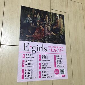 E-girls イーガールズ live tour 2018 e.g. 11 ライブ コンサート 告知 チラシ ツアー ダンス