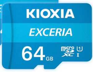 microSD マイクロSD 64GB SDカードアダプター付き KIOXIA(旧 TOSHIBA製) SDXC microSDXC U-1 Class10デジカメ 携帯 スマホ ドラレコに最適