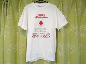 新品 Rick’s Restorantions アメ車 ラスベガス 旧車 献血 American Red Cross 赤十字 ライフセイバー ボランティア 救助 Tシャツ Lサイズ