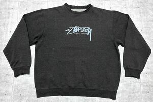 90s ステューシー ビッグロゴ デカロゴ スウェット トレーナー クルーネック　　STUSSY USA 90年代 オールド ヴィンテージ vintage 柳8555