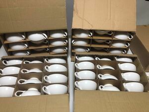 BIG SALE ★★おすすめ★★ JAPAN NORITAKE BONE CHINA 9990 USED WHITE SOUPS CUPS (60 pcs)白スープカップ60客 (白カップのみ)中古です。