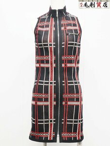 エルメス HERMES Tartan et Chaines Milano コットン ドレス 3H4510DC ノースリーブ ワンピース サイズ36 極上美品 レディース 服