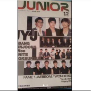 雑誌☆JUNIOR 2011年 12月号☆JYJ BIGBANG SHINee チャン・グンソク 韓国 アイドル 韓流 K-POP CD