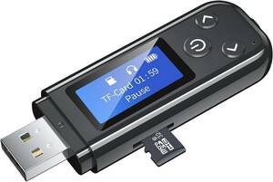 Bluetooth レシーバー Bluetooth 5.3 トランスミッター & レシーバー LCDデジタルディスプレイ『TFカード 4つのモード』