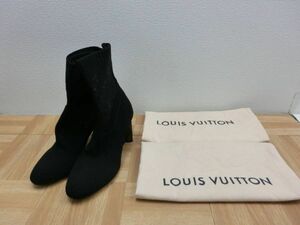 ite/339916/2402/ルイヴィトン LOUIS VUITTON シルエットライン・アンクルブーツ モノグラム 1A855A/ブラック/サイズ36.5/新品級