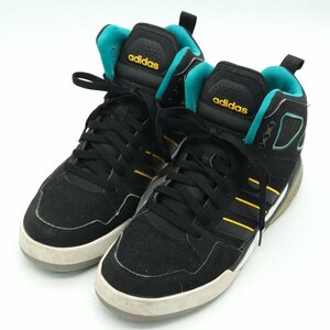 アディダス スニーカー neo BB95 MID F99682 ハイカット 厚底 シューズ 靴 黒 メンズ 27cmサイズ ブラック adidas