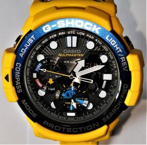 新品同様　激レア　海外版　アナデジ　G-SHOCK　ジーショック　ガルフマスター 　GN-1000-9AER　イエロー　かっこいい　おしゃれ　⑤