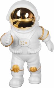 置物 像 宇宙飛行士 彫刻 宇宙飛行士 装飾、彫刻家の装飾、白い棚の装飾、テーブルトップ装飾、かわいいミニスペースフィギュアオーナメン