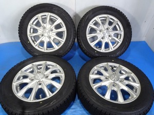 【JOKER】155/65R13 13x4.00B +45 4穴 100 中古 ホイールセット 4本 スタッドレス【福島発 送料無料】FUK-E14099★冬