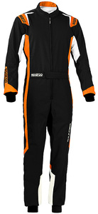 【新品】sparco スパルコ レーシングスーツ THUNDER サンダー CIK/FIA Level-2公認 ブラック/オレンジ Mサイズ