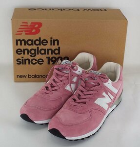 T3472〇NEW BALANCE/ニューバランス スエード スニーカー UK製 M576PNK/ピンク/ホワイト/29cm