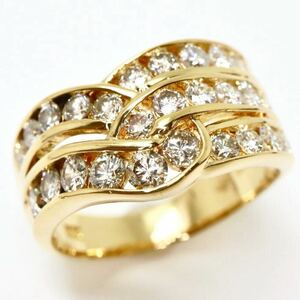 1.00ct!!豪華!!美品!!＊JEWELRY MAKI(ジュエリーマキ)K18天然ダイヤモンドリング＊b 5.3g 12.0号 diamond ジュエリー ring 指輪 EE9/EE9
