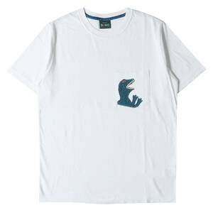 Paul Smith ポールスミス Tシャツ ディノ プリント ポケット クルーネックTシャツ 282549 021R DINO ダイナソー ホワイト 白 L トップス