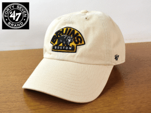 1円スタート!【未使用品】(フリーサイズ) 47 BRAND NHL BOSTON BRUINS ブルーインズ キャップ 帽子 男女兼用 F30