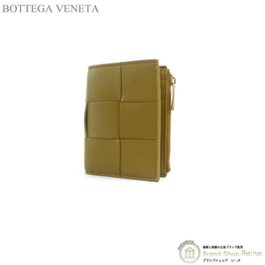ボッテガ ヴェネタ （BOTTEGA VENETA） マキシ イントレ ミニウォレット コンパクト 二つ折り 財布 651381 エイコーン（新品）