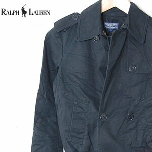 ポロジーンズ ラルフローレンPOLO JEANS CO. RALPH LAUREN■コットン ジャケット ダブル ロゴ入りボタン■S■ブラック ※NK3d28371