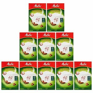 メリタ(Melitta) コーヒーフィルターペーパー 無漂白 オイル・雑味が出にくい 2~4杯用 アロマジックシリーズ 40枚入り×10個セット