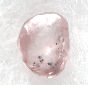 ピンクダイヤモンド 0.29ct 原石 研磨用 鉱物標本 コンゴ 瑞浪鉱物展示館 5043