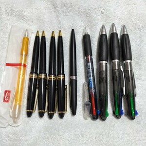 ◆新品 未使用　文房具　ボールペン　4色　3色　セット　まとめて　Black　ブラック　筆記用具　仕事　学生　勉強　テスト　プレゼント　