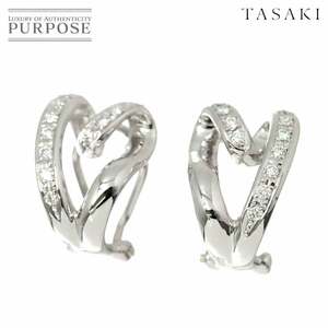 タサキ TASAKI ダイヤ 0.11ct×2 イヤリング Pt プラチナ 田崎真珠 Diamond Earrings 90205400