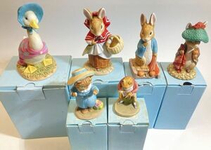 未使用 自宅保管品 THE WORLD OF BEATRIX POTTER ピーターラビット ガーデンフィギュリン まとめてセット 0515