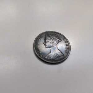 香港　香港一仙　１セント銅貨　直径約22mm ヴィクトリア女王　1866年　レア 古銭