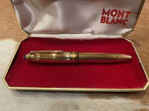 新品未使用品 MONTBLANC モンブラン 万年筆 マイスターシュテュック パーメイル 金メッキコーティング18Kソリッドゴールド 925刻印あり