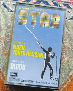 カセット インド NAZIA and ZOHEB HASSAN // ＳＴＡＲ サウンドトラック盤 1982年発売 歌詞カード付き