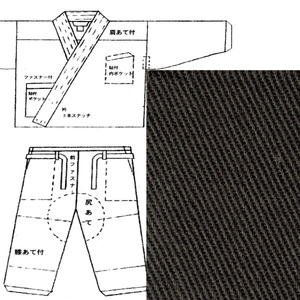 作務衣 さむえ 特製 本格　修行僧仕様　堅牢染　綿綾織「鶯茶　うぐいすちゃ」　L寸