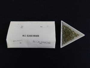 2815△未使用 チェコビーズ M.C.GLASS BEADS BLACK DIAMOND ブラックダイヤモンド SUPERIOR CRYSTAL