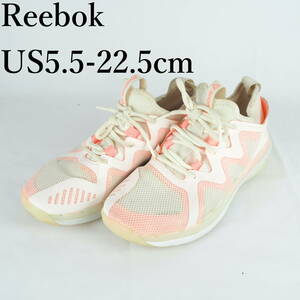 LK8772*Reebok*リーボック*レディーススニーカー*US5.5-22.5cm*白×ピンク