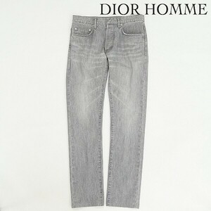 国内正規品◆DIOR HOMME ディオール オム USED加工 スリム ブラック デニム パンツ 27