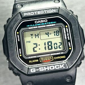 美品 CASIO カシオ G-SHOCK ジーショック DW-5600E-1 腕時計 クオーツ デジタル 多機能 ステンレススチール ブラック メンズ動作確認済み