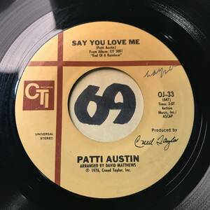 試聴 PATTI AUSTIN SAY YOU LOVE ME 両面EX CTIクラシック