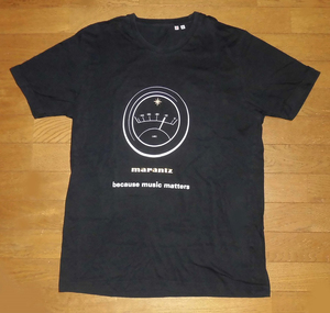 UNIQLO X marantz ユニクロ マランツ コラボ UT 限定 Tシャツ because music matters BLK XL 使用少 美品/スピーカー オーディオ