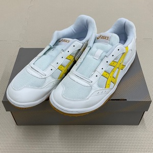 (新品) ◆アシックス◆asics◆26.0cm◆スポーツシューズID-Ⅲ◆ホワイト/イエロー◆体育館シューズ◆運動靴◆上履き◆室内履き◆