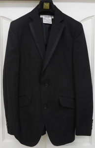 送料無料◆KATHARINE HAMNETT LONDON　テーラードジャケット ブラック　Lサイズ　綿　黒　ブレザー
