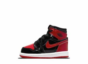 Nike TD Air Jordan 1 High OG "Patent Bred" 16cm AQ2665-063