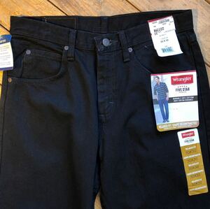 新品 デッドストック Wrangler ラングラー ブラックデニム ジーンズ メンズ W30 L30 パンツ フラッシャー付き未使用品 RELAXD FIT P1117