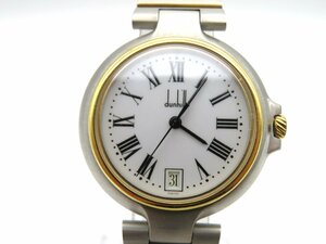 1円◆稼働◆ ダンヒル ホワイト クオーツ ユニセックス 腕時計 M47902
