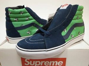 【即決 送料無料】Supreme x VANS SK8 HI PRO FLY FLIES 28cm US10 新品 シュプリーム x バンズ ハエ柄 蝿 紺x緑 ネイビーxグリーン 2011年